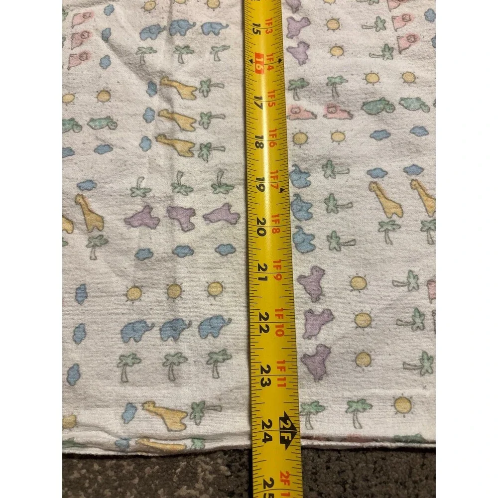 Carter’s John Lennon animals flannel receiving baby swaddle blanket vtg y2k